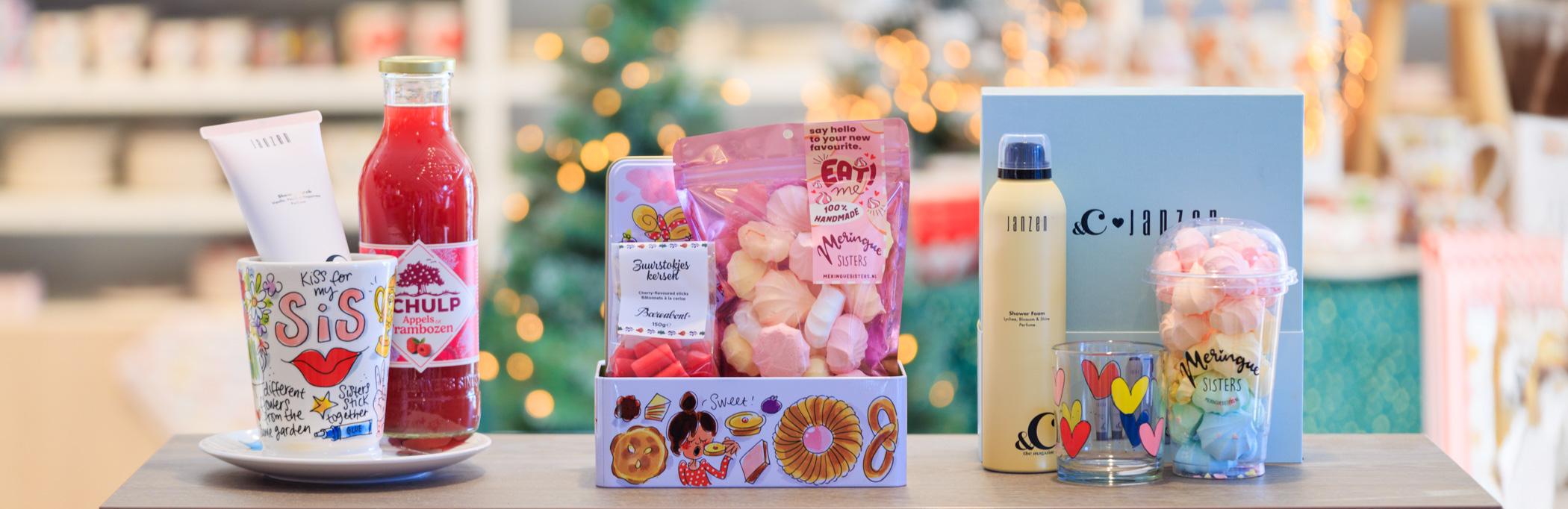 Cadeaupakketten met Blond Amsterdam, Janzen, Merengue Sisters. Altijd leuke cadeaupakket bij SwietArts, gewoon de allerleukste cadeauwinkel SwietArts cadeaukaart Hoogvliet